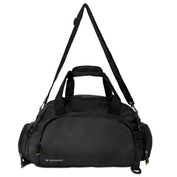 Torba sportowa podróżna plecak bagaż podręczny 40x20x25cm czarny - obrazek 7