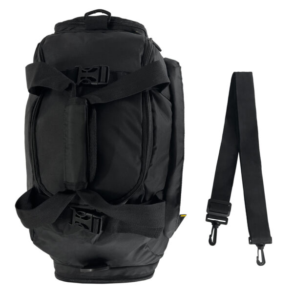 Torba sportowa podróżna plecak bagaż podręczny 40x20x25cm czarny - obrazek 4