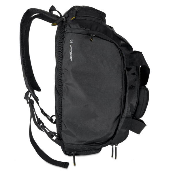 Torba sportowa podróżna plecak bagaż podręczny 40x20x25cm czarny - obrazek 3